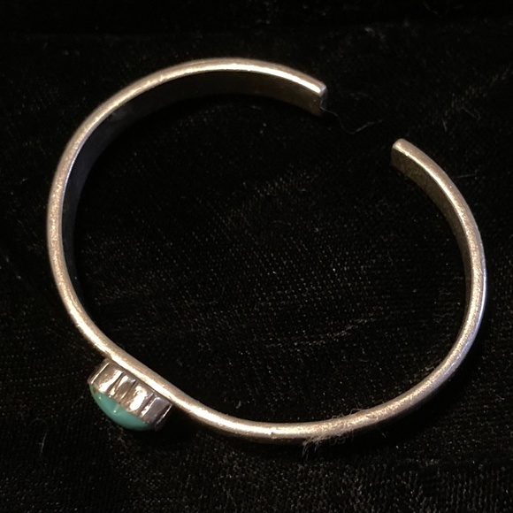 Vintage Navajo bracelet silver and turquoise heart ❤️ valentines gift 🎁 - Picture 2 of 5